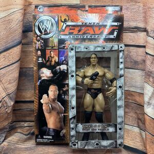 WWE Jakks Pacific The Rock Raw 10th Anniversary Wrestling Action Figure 2003 MOC
